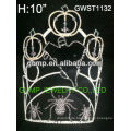 Große Halloween Kürbis Geist Spinne Festzug benutzerdefinierte Rhinestone Tiara Krone -GWST1132